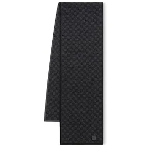 Écharpe Louis-Vuitton Quadrillage Noir